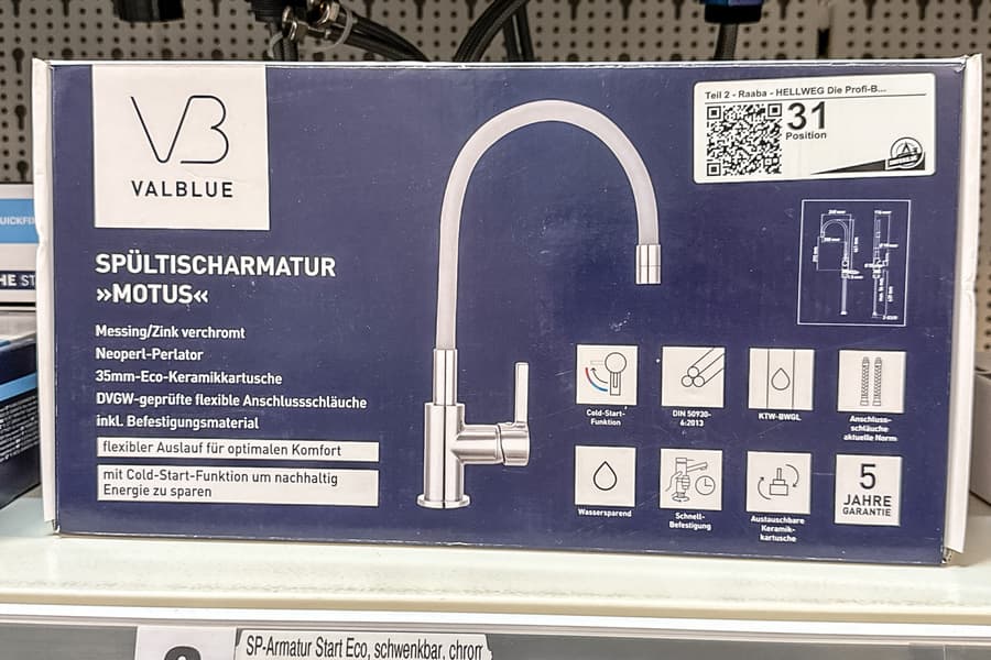 Spültischarmatur Valblue Motus